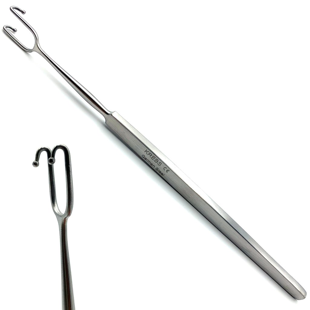 Fomon Ball End Retractor, 6 1/4" (15.9 Cm), 2 Blunt Prongs, 13.0 Mm Wide